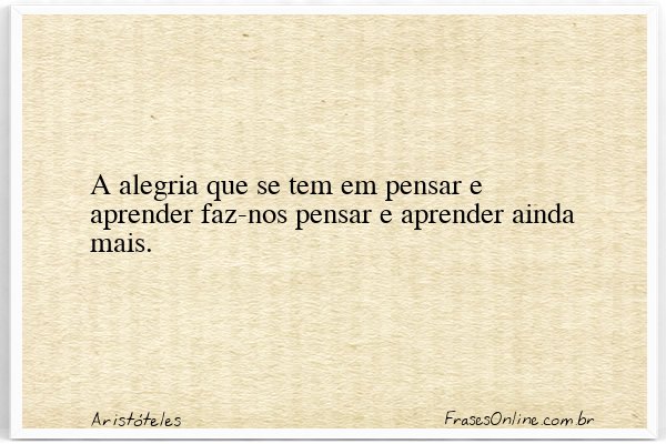 Frase de Aristóteles