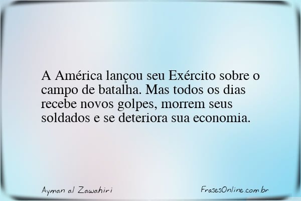 Frase de Ayman al Zawahiri