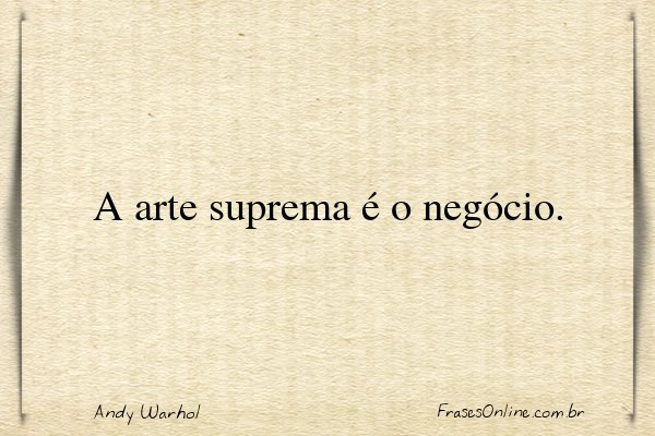 Frase de Andy Warhol
