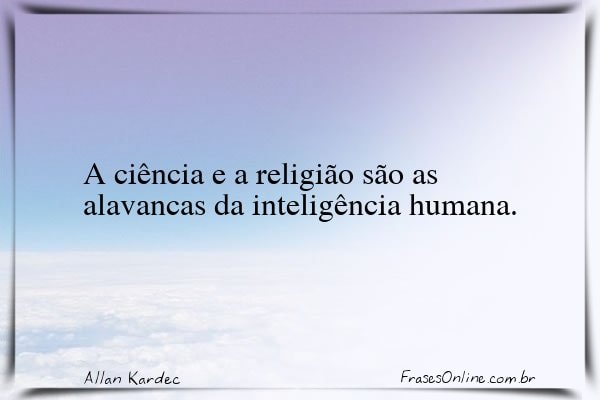 Frase de Allan Kardec