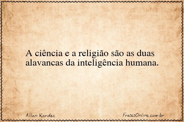 Frase de Allan Kardec