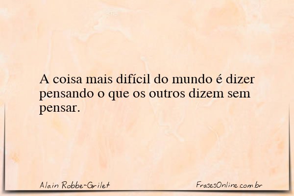 Frase de Alain Robbe-Grilet