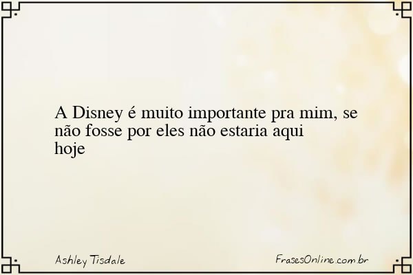 Frase de Ashley Tisdale