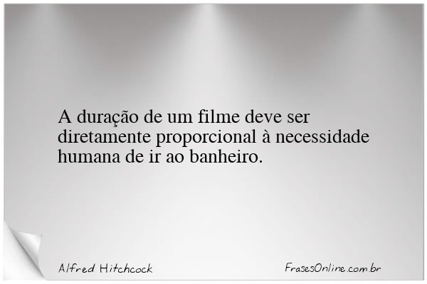 Frase de Alfred Hitchcock