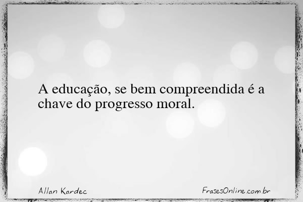 Frase de Allan Kardec