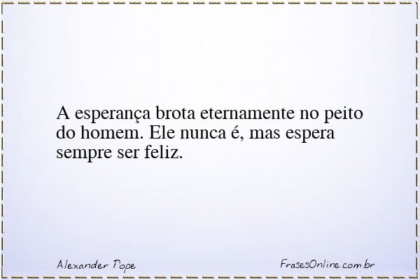 Frase de Alexander Pope