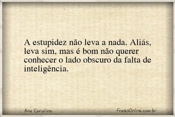 Frase de Ana Carolina