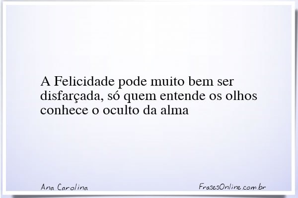 Frase de Ana Carolina