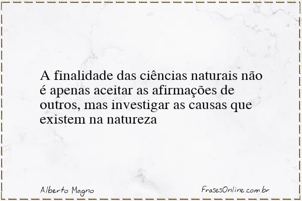 Frase de Alberto Magno