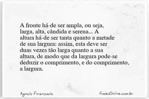 Frase de Agnolo Firenzuola