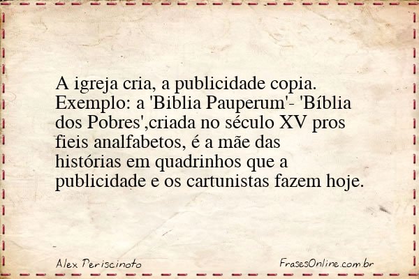 Frase de Alex Periscinoto