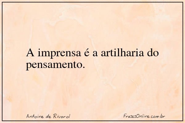 Frase de Antoine de Rivarol