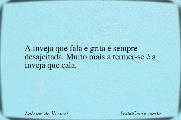 Frase de Antoine de Rivarol