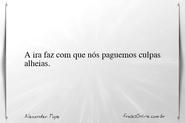 Frase de Alexander Pope