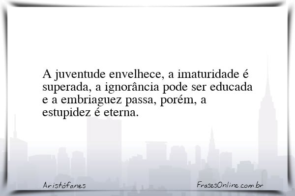 Frase de Aristófanes