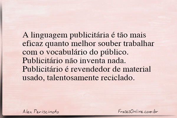 Frase de Alex Periscinoto