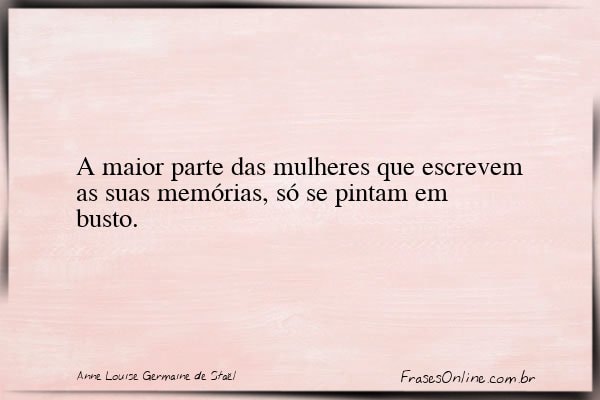 Frase de Anne Louise Germaine de Staël