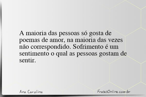 Frase de Ana Carolina