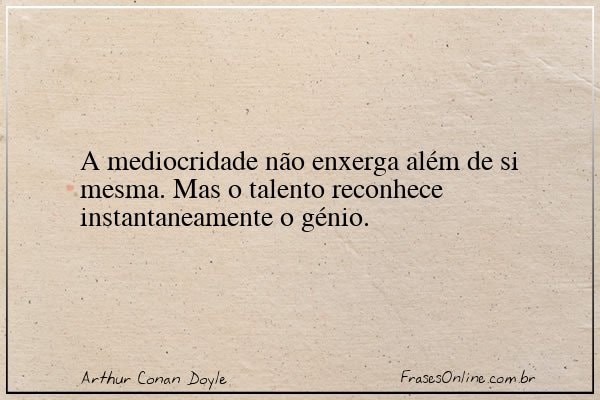 Frase de Arthur Conan Doyle