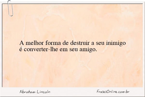 Frase de Abraham Lincoln