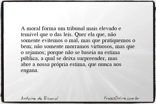Frase de Antoine de Rivarol