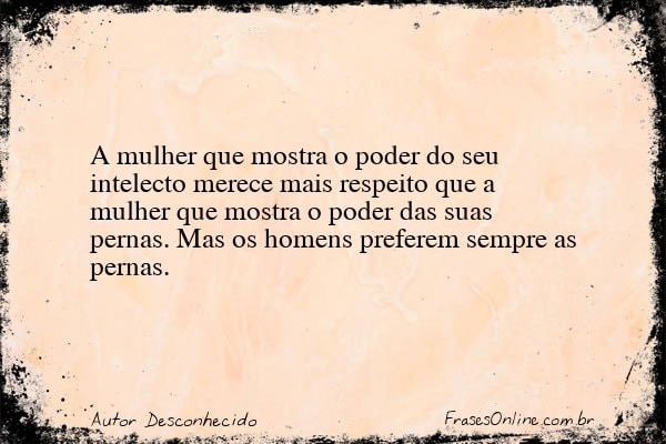 Frase de Autor Desconhecido