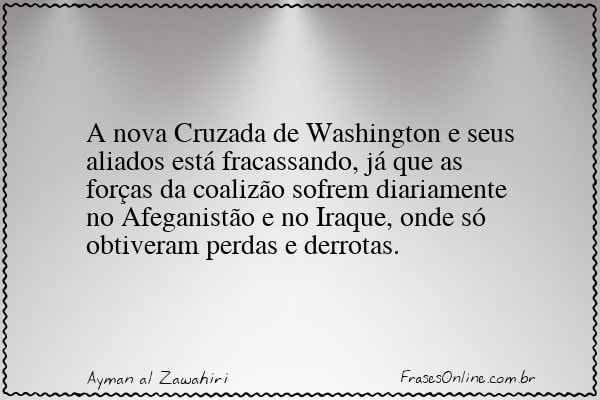 Frase de Ayman al Zawahiri
