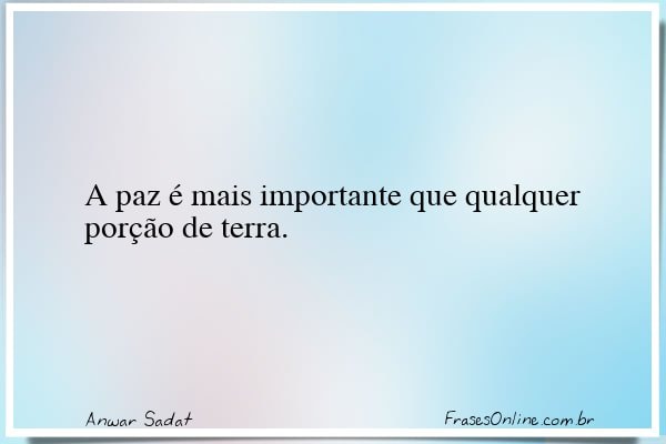 Frase de Anwar Sadat