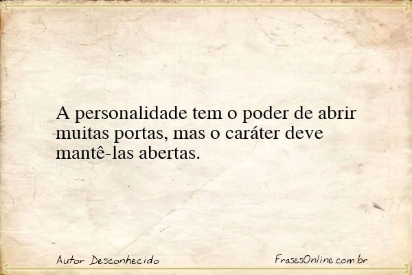 Frase de Autor Desconhecido