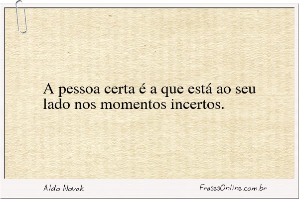 Frase de Aldo Novak
