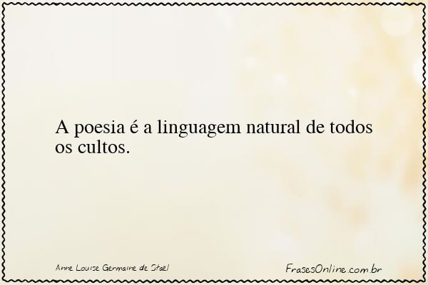Frase de Anne Louise Germaine de Staël