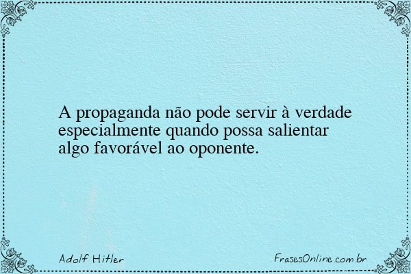 Frase de Adolf Hitler