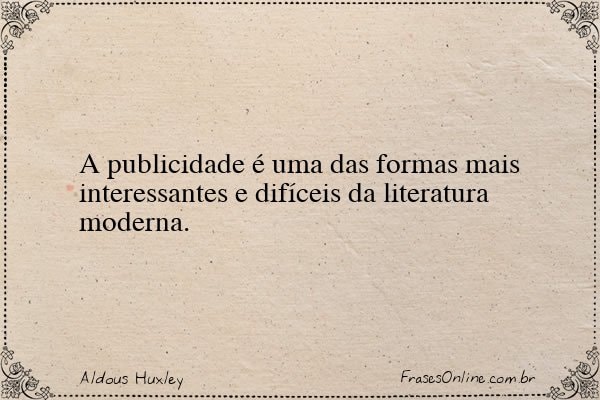 Frase de Aldous Huxley