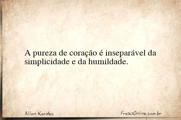 Frase de Allan Kardec