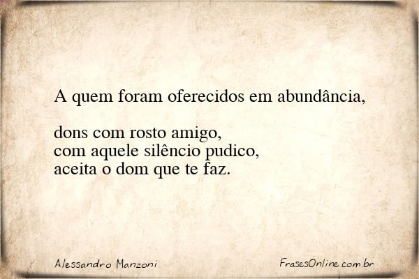 Frase de Alessandro Manzoni