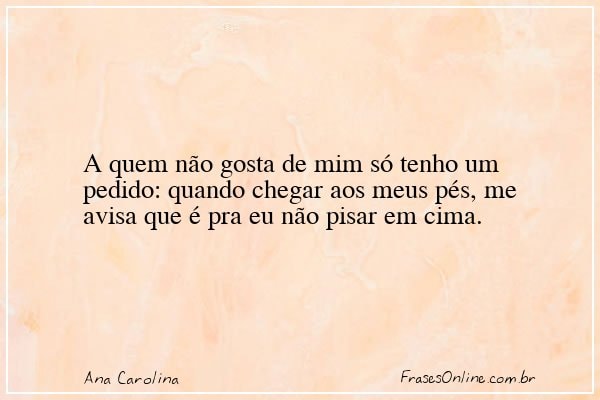 Frase de Ana Carolina