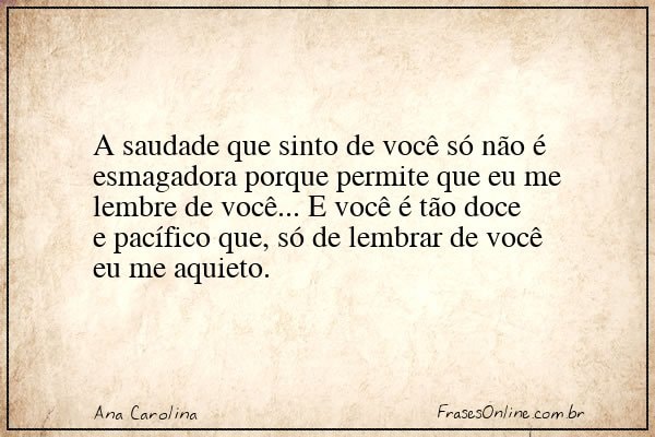 Frase de Ana Carolina