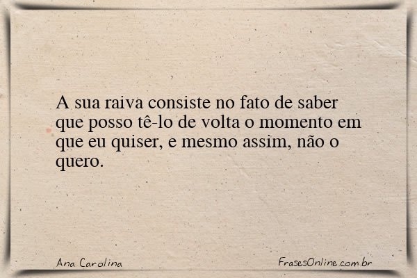 Frase de Ana Carolina