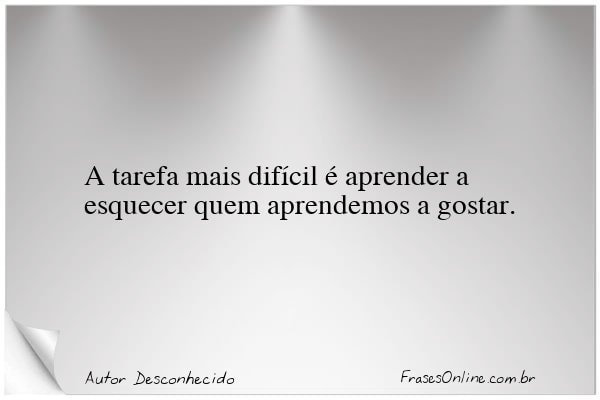Frase de Autor Desconhecido
