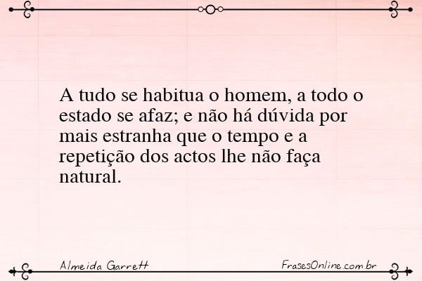 Frase de Almeida Garrett