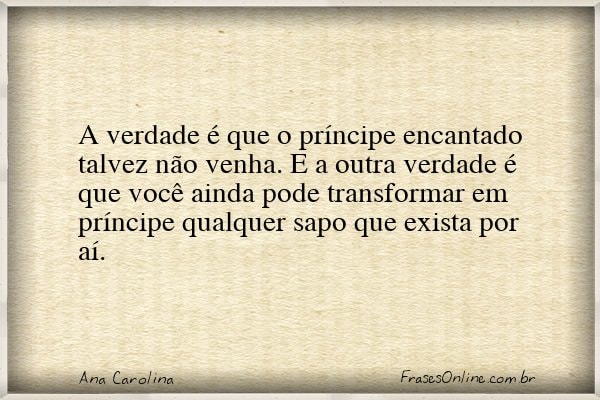 Frase de Ana Carolina