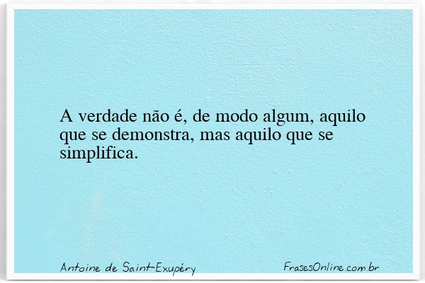 Frase de Antoine de Saint-Exupéry