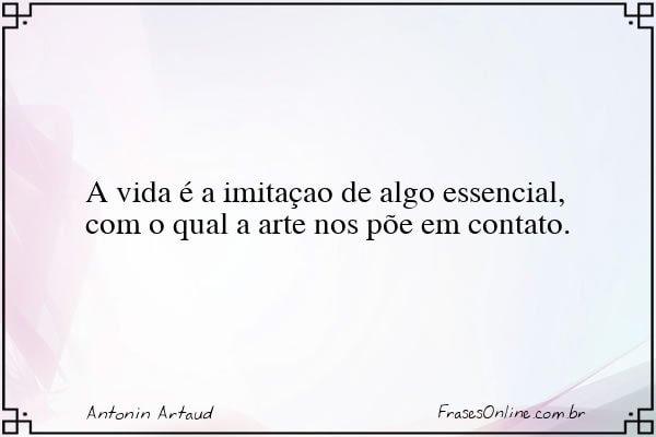 Frase de Antonin Artaud