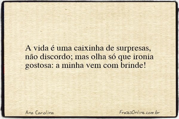 Frase de Ana Carolina
