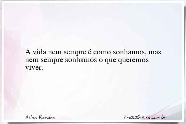 Frase de Allan Kardec