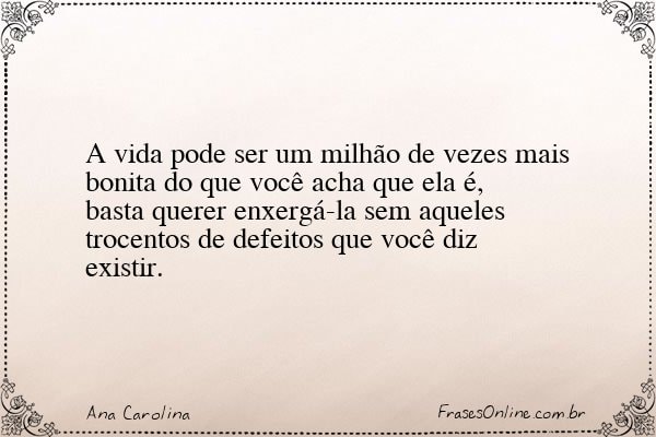 Frase de Ana Carolina