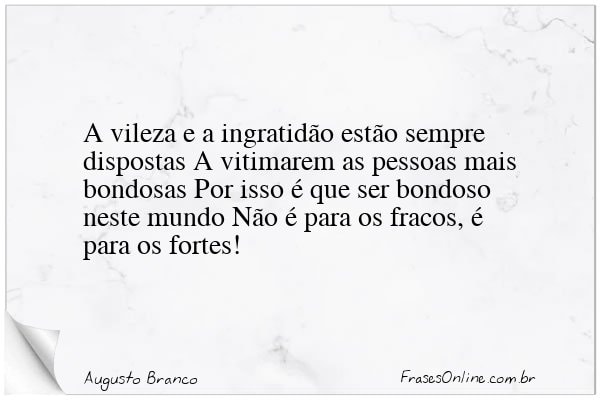 Frase de Augusto Branco