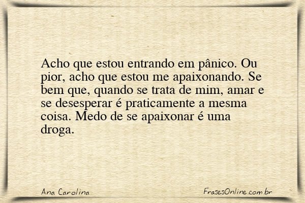 Frase de Ana Carolina