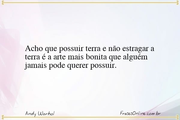 Frase de Andy Warhol