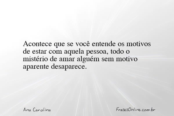 Frase de Ana Carolina
